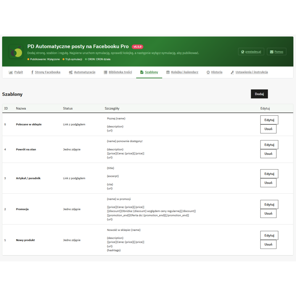 Automatic Facebook Posts Pro – PrestaShop module