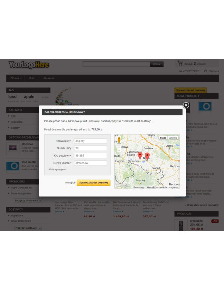 Delivery module based on distance