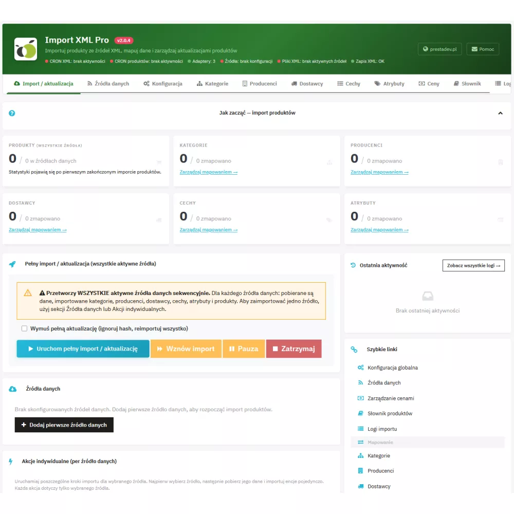Anlux – import oświetlenia XML do PrestaShop | PrestaDev