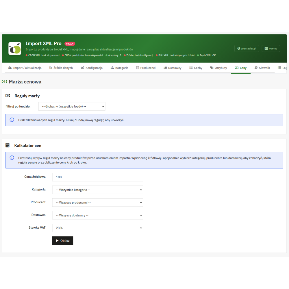 Poofi – integracja XML z PrestaShop | PrestaDev
