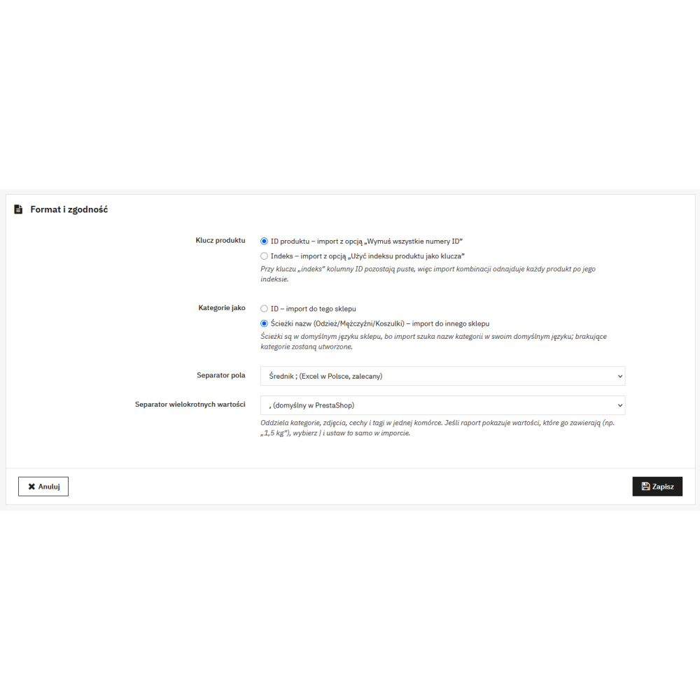 CSV Export Pro – eksport produktów i kombinacji do CSV zgodny z importem PrestaShop