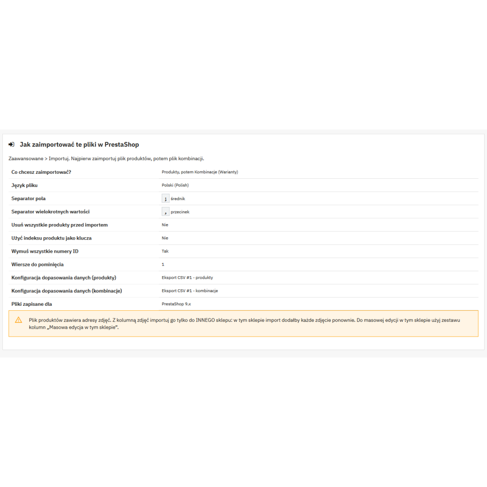 CSV Export Pro – eksport produktów i kombinacji do CSV zgodny z importem PrestaShop