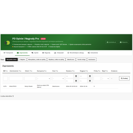 Avis et Récompenses Pro – invitations à laisser un avis après achat et coupons en échange d’avis dans PrestaShop