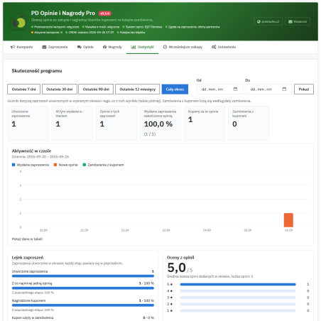 Avis et Récompenses Pro – invitations à laisser un avis après achat et coupons en échange d’avis dans PrestaShop