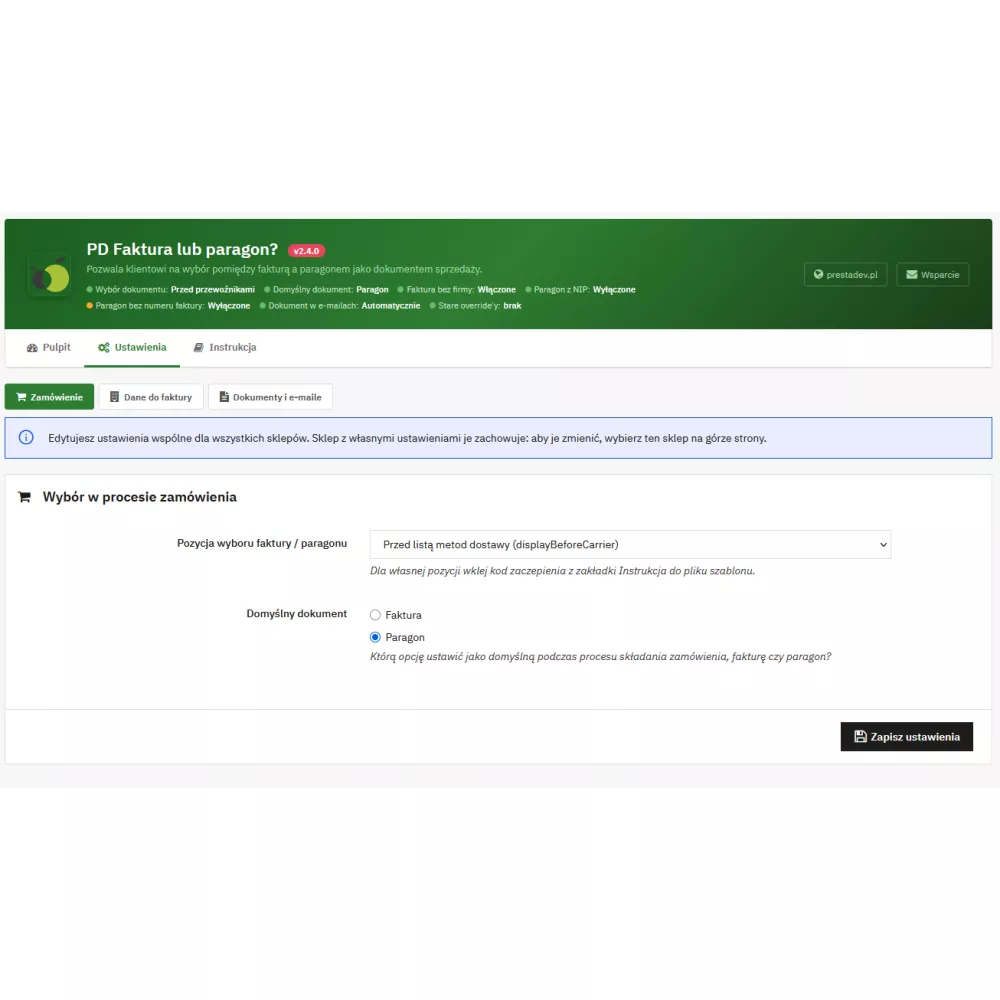 Invoice or receipt – choice in PrestaShop | PrestaDev