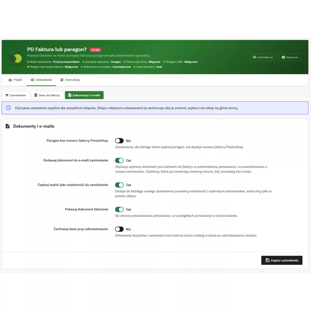 Invoice or receipt – choice in PrestaShop | PrestaDev