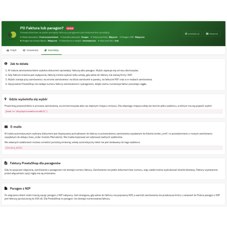Invoice or receipt – choice in PrestaShop | PrestaDev