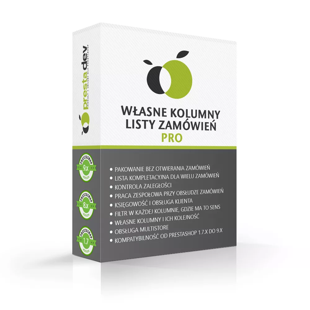 Własne kolumny listy zamówień Pro – dodatkowe kolumny, układ, etykiety i druk masowy na liście zamówień PrestaShop