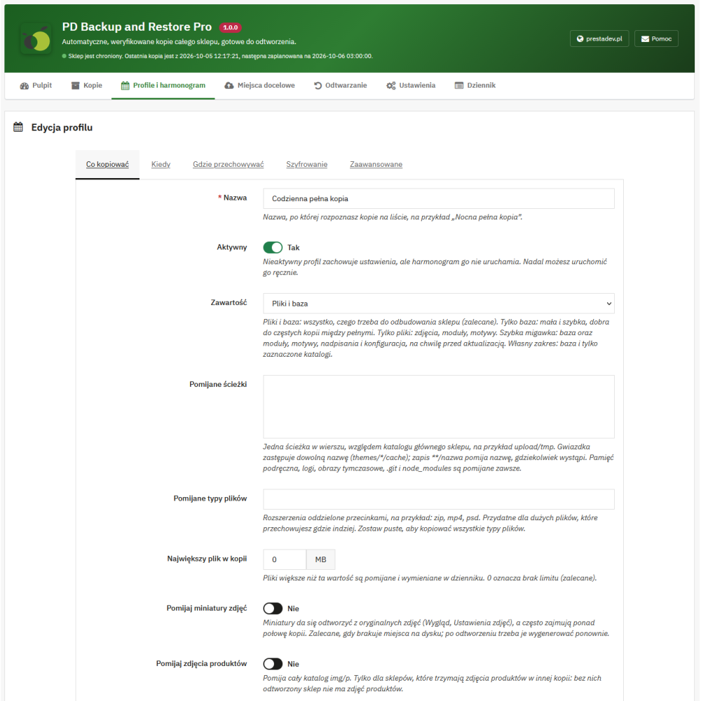 Sauvegarde et restauration de la boutique Pro – sauvegardes automatiques PrestaShop avec restauration depuis le panneau et sans 