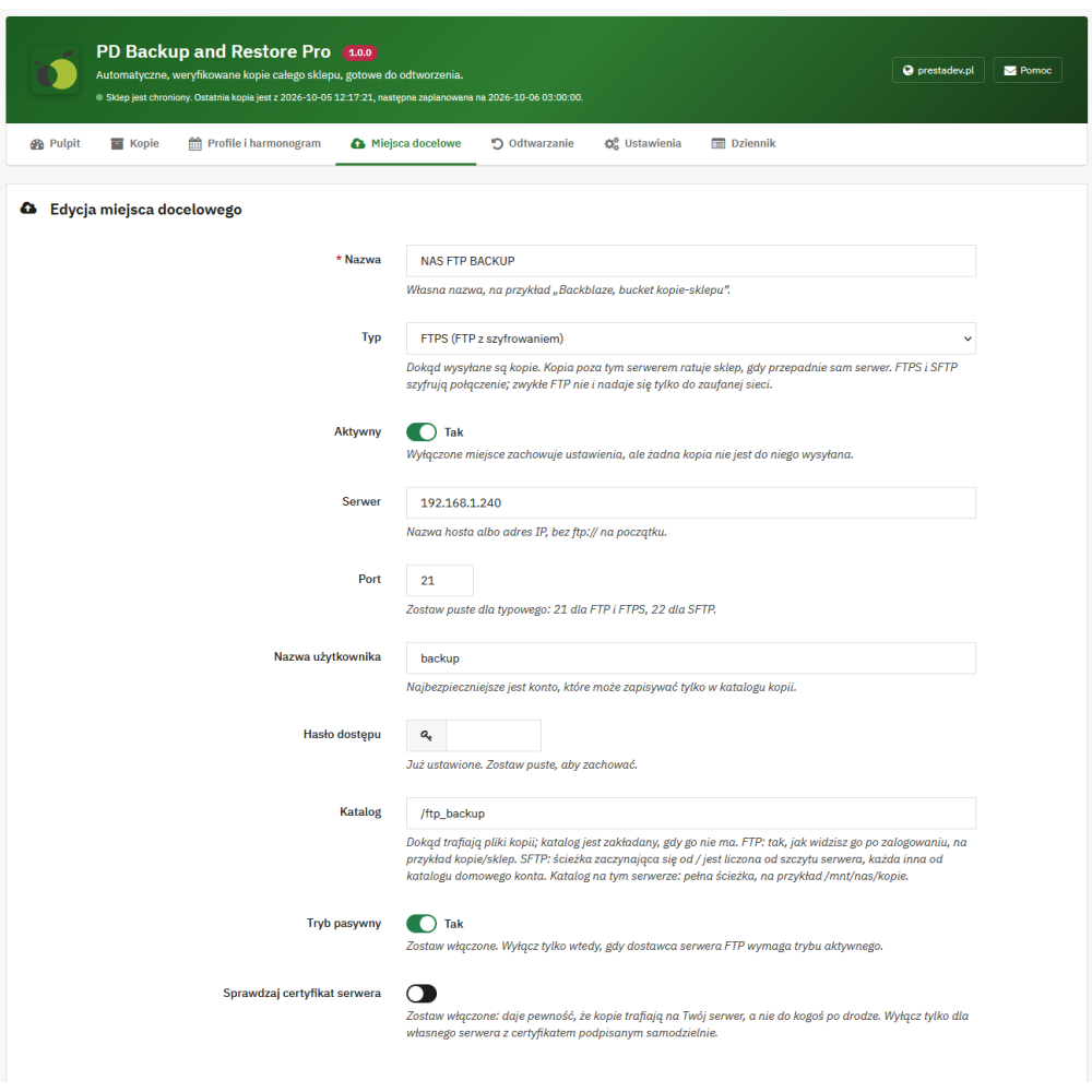 Sauvegarde et restauration de la boutique Pro – sauvegardes automatiques PrestaShop avec restauration depuis le panneau et sans 