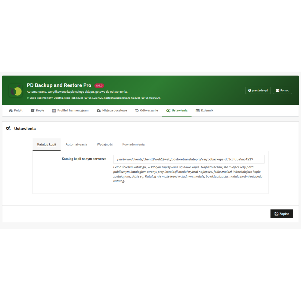 Резервне копіювання та відновлення магазину Pro – автоматичні резервні копії PrestaShop з відновленням з панелі та без панелі
