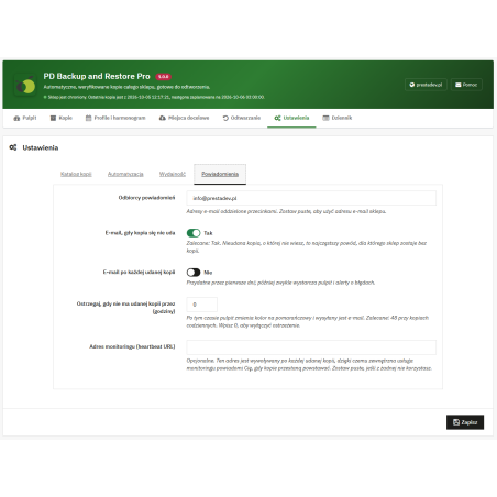 Sauvegarde et restauration de la boutique Pro – sauvegardes automatiques PrestaShop avec restauration depuis le panneau et sans 