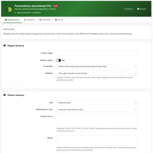 Conditional Carriers Pro — conditional shipping methods in PrestaShop 2