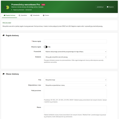 Przewoźnicy warunkowo Pro — warunkowe metody dostawy w PrestaShop