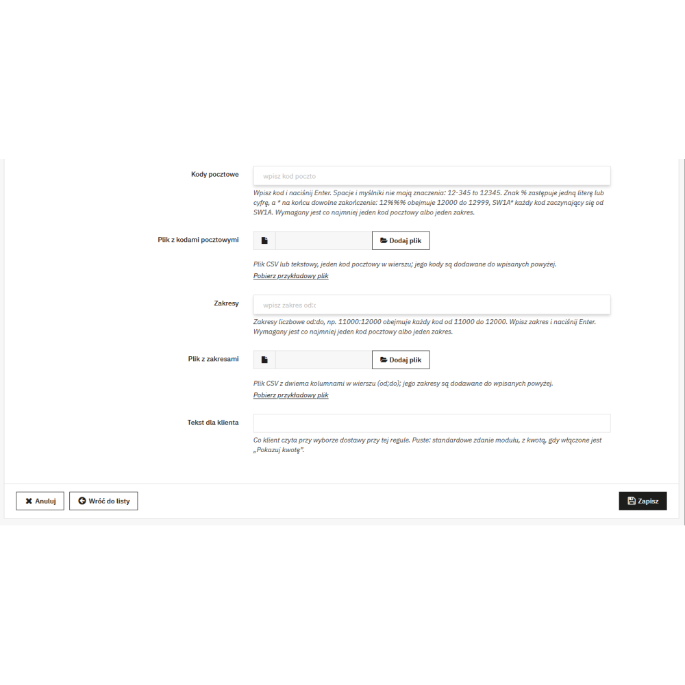 Доплати за поштовий індекс у PrestaShop | PrestaDev