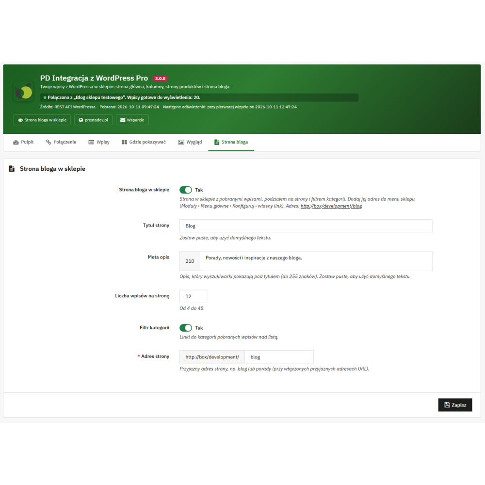 WordPress in PrestaShop – Pro-Blog-Integration | PrestaDev