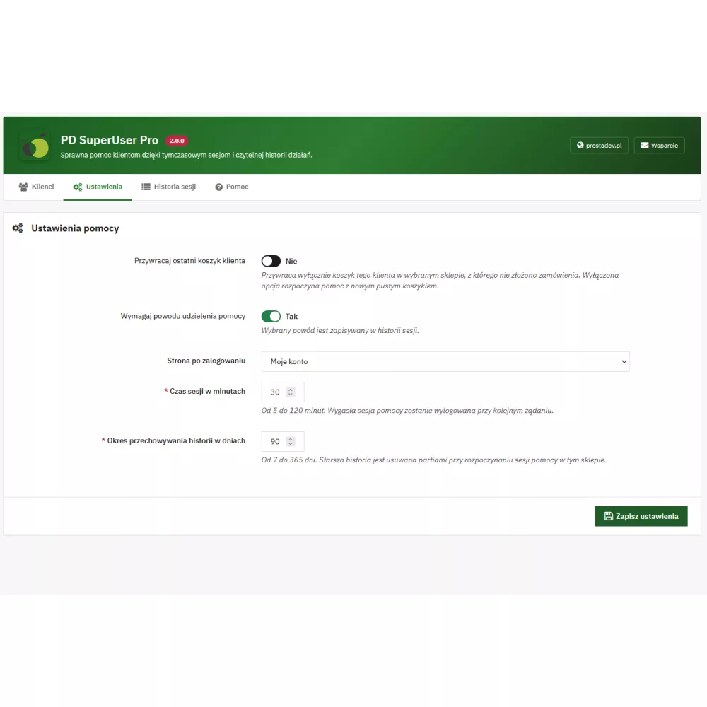 Zaloguj jako klient w PrestaShop – moduł | PrestaDev