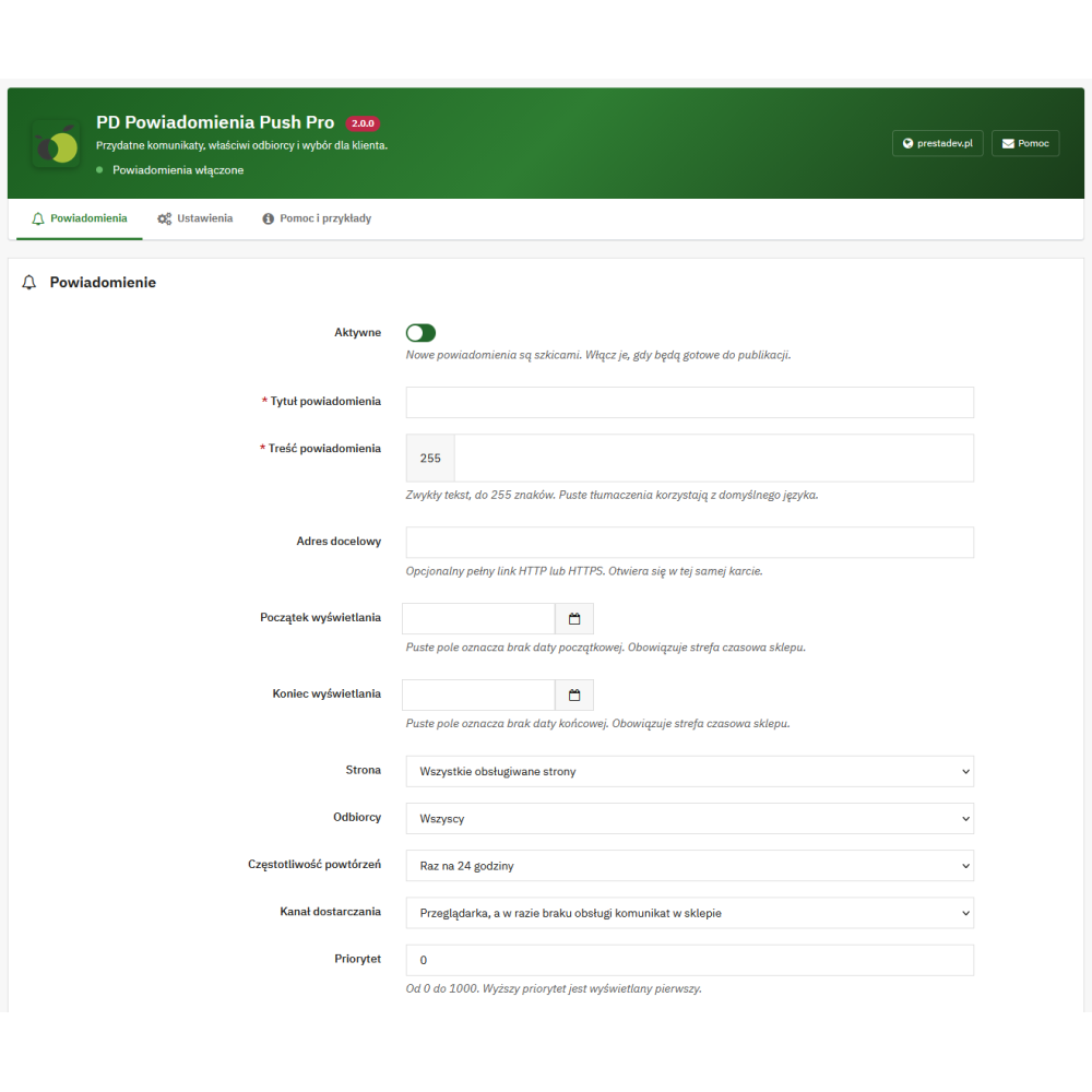 Push-сповіщення Pro – модуль сповіщень для PrestaShop