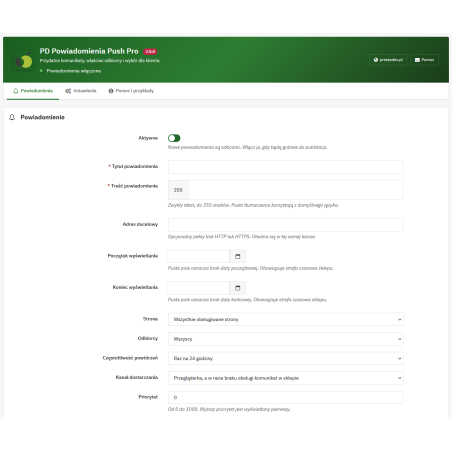 Powiadomienia Push Pro – moduł powiadomień dla PrestaShop