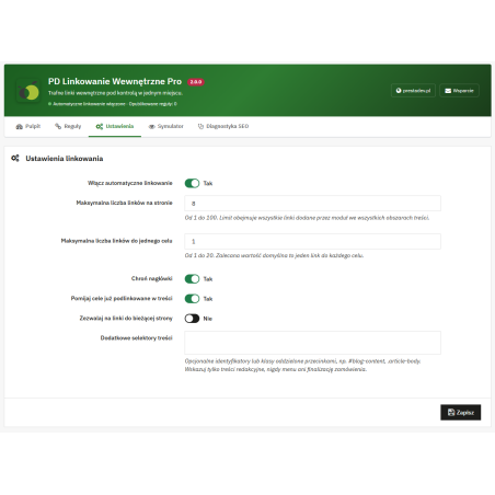 Linkowanie Wewnętrzne Pro — automatyczne linkowanie wewnętrzne w PrestaShop