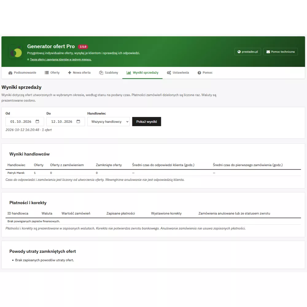 Generator ofert Pro – indywidualne oferty handlowe w PrestaShop