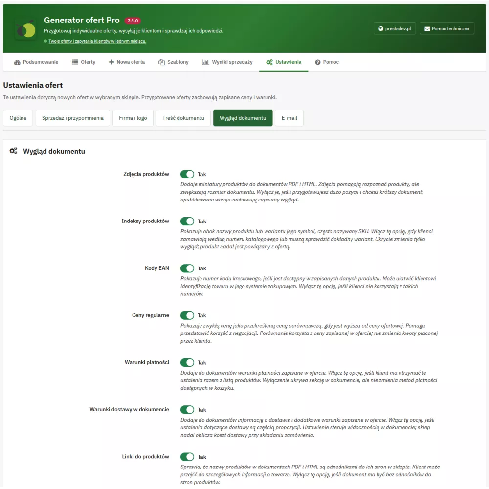 Generator ofert Pro – indywidualne oferty handlowe w PrestaShop