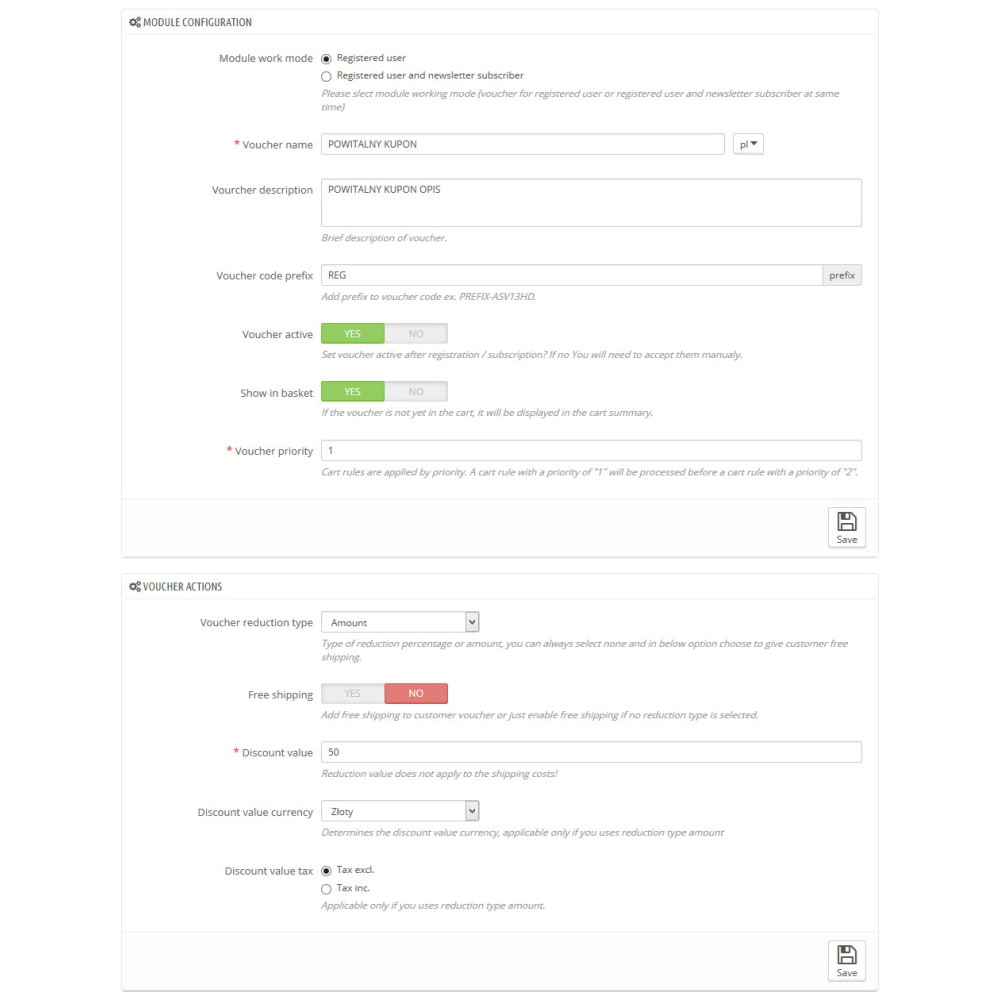 Rabattgutschein für Konto-Registrierung / Anmeldung für den Newsletter