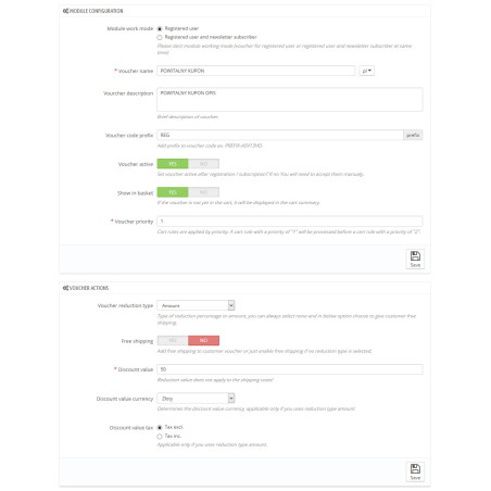 Rabattgutschein für Konto-Registrierung / Anmeldung für den Newsletter