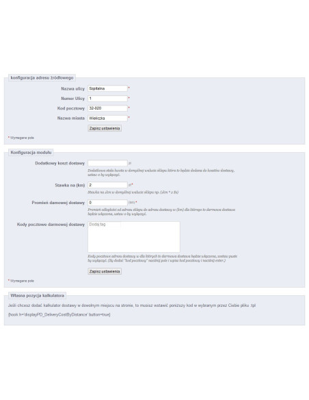 Delivery module based on distance