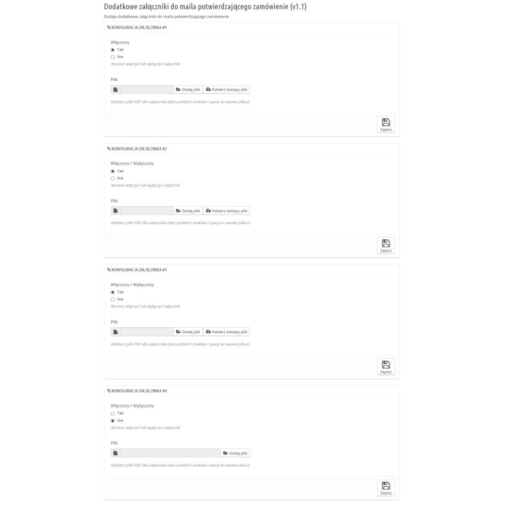 Additional PDF attachments to an email confirming the order for Prestashop 1.5 x and 1.6 x