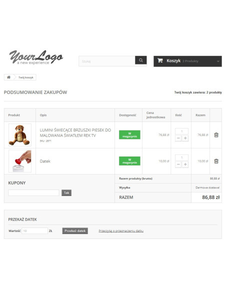 Zuschuss- / Spendenmodul bei der Bestellung von PrestaShop