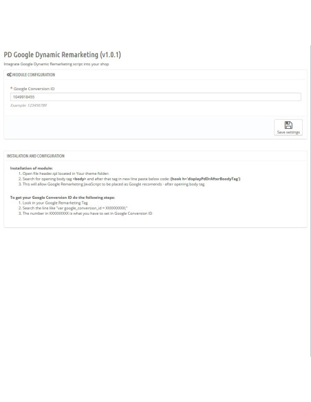 Google Remarketing Dynamic Pro for PrestaShop 1.5 x and 1.6 x