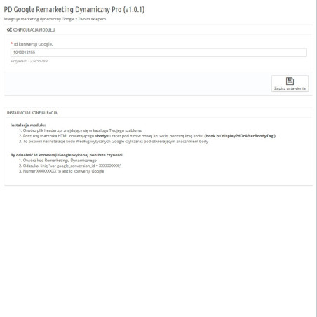 Google Remarketing Pro dynamique pour PrestaShop 1.5 x et x 1,6
