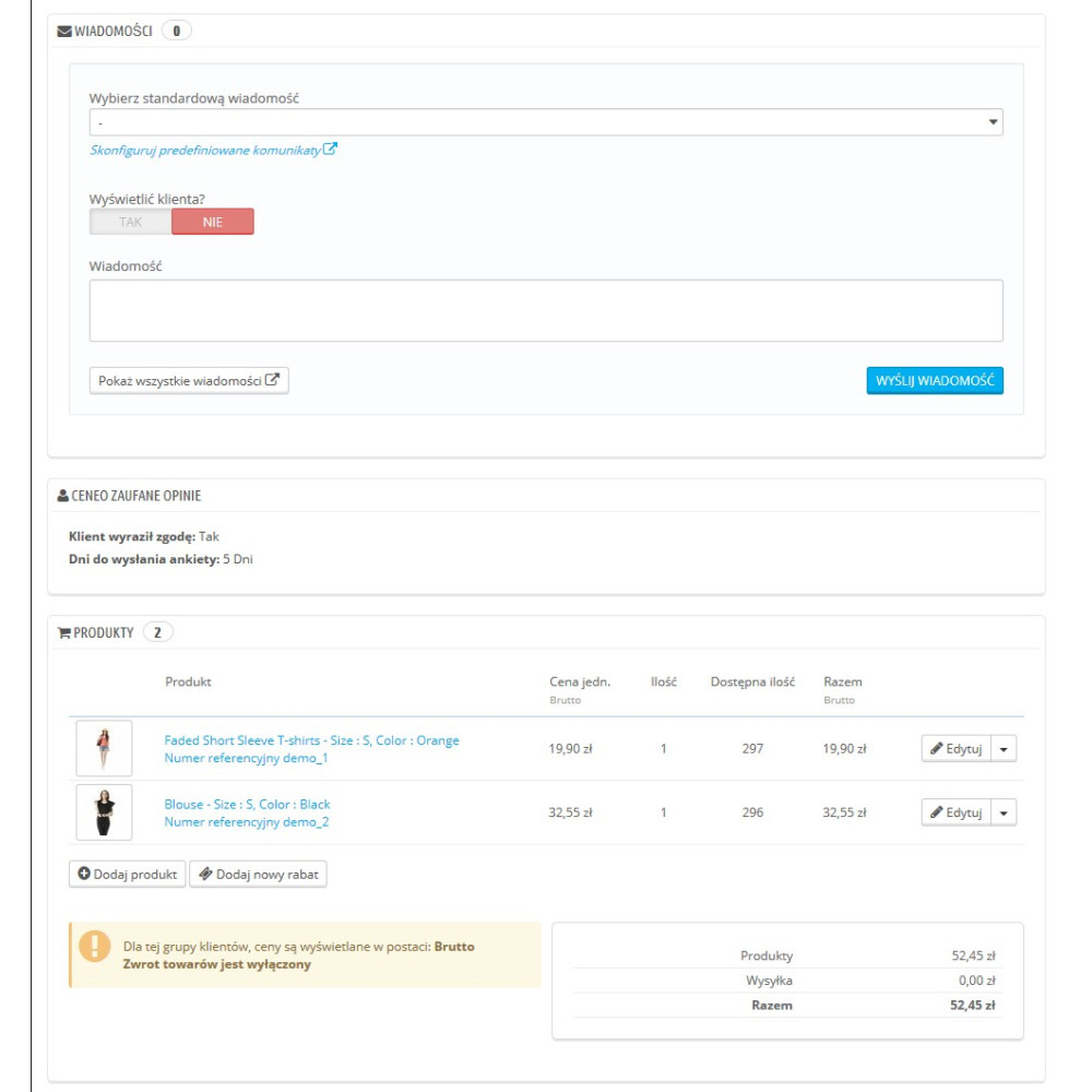 Intégration de PrestaShop avec Ceneo Trusted clients pour PS 1.4, 1.5, 1.6 x