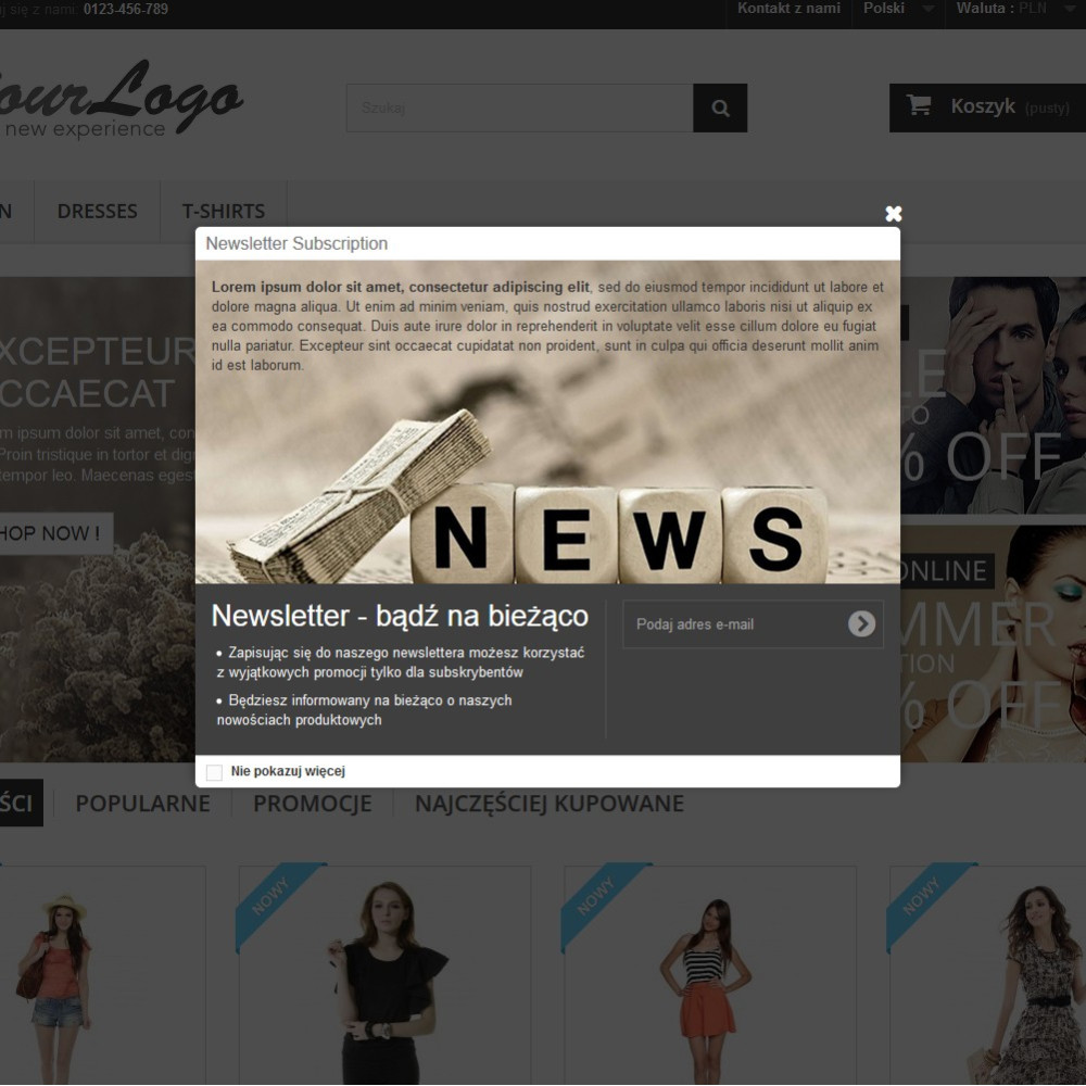 Pop-up Pro with the option display and planning newsletter for PrestaShop 1.6 x