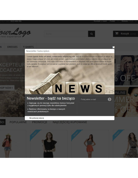 Pop-Up Pro mit Anzeigeplanungsoption und Newsletter für PrestaShop 1.6.x