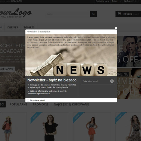 Pop-Up Pro mit Anzeigeplanungsoption und Newsletter für PrestaShop 1.6.x