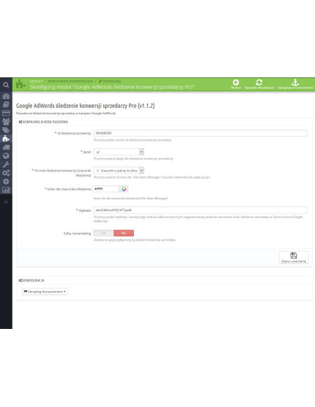 Google AdWords conversion tracking vente Pro pour PrestaShop
