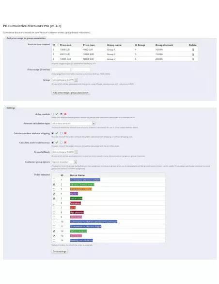 Rabaty kumulacyjne (progowe) dla PrestaShop | Moduły prestashop | PrestaDev.pl