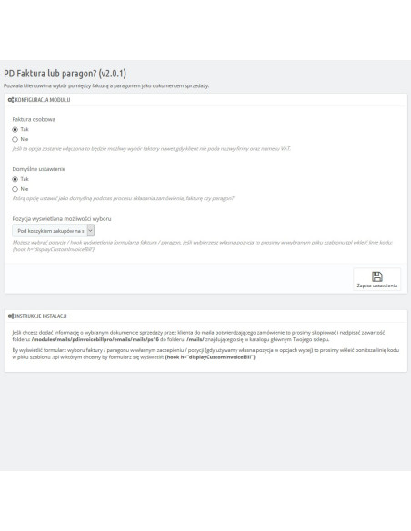 Rechnungs- oder Belegmodul für PrestaShop 1.5.x und 1.6.x