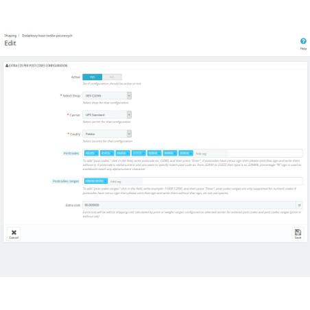 Dodatečný poplatek za modul PSČ za Pro pro PrestaShop 1.5.xa 1.6.x.