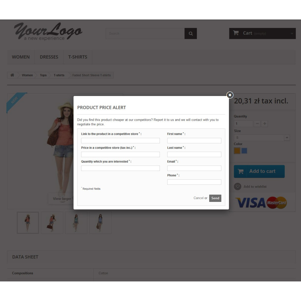 Preisverhandlungsmodul / Preisalarm für PrestaShop 15x und 16x