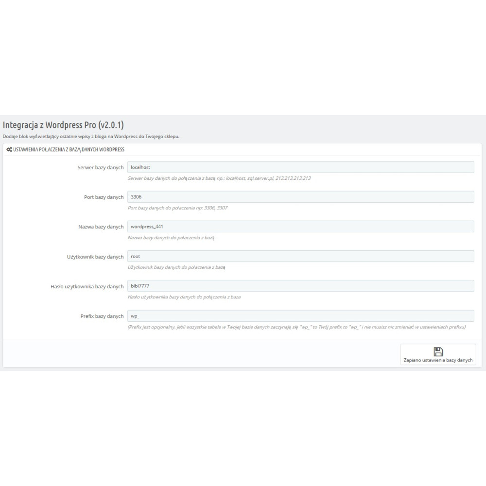 Integrační modul Wordpress Pro pro PrestaShop