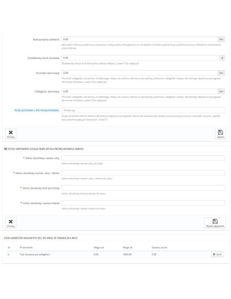 Liefermodul basierend auf Distanz Pro für PrestaShop 1.5.x und 1.6.x