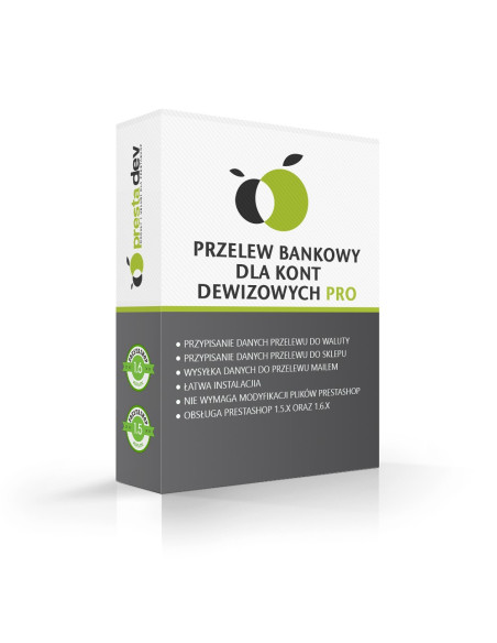 Zahlungsmodul per Banküberweisung mit der Möglichkeit, Fremdwährungskonten der Pro-Währung zuzuordnen