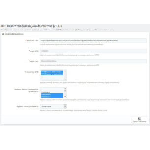 Moduł DPD oznacz zamówienia jako dostarczone dla PrestaShop 1.5.x oraz 1.6.x 2