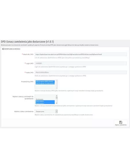 Moduł DPD sprawdź i ustaw zamówienia jako dostarczone dla PrestaShop | Moduły prestashop | PrestaDev.pl
