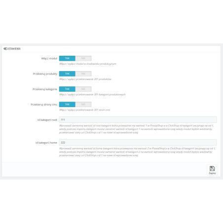 Reindirizza gli URL di ClickShop a PrestaShop per PrestaShop 1.5.xe 1.6.x.