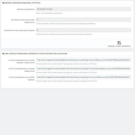 Das Modul prüft den Auslieferungsstatus von DPD für Prestashop 15x und 16x