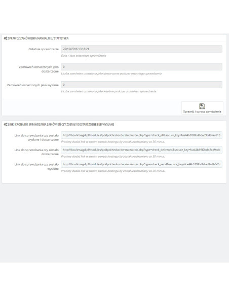 Das Modul prüft den Auslieferungsstatus von DPD für Prestashop 15x und 16x